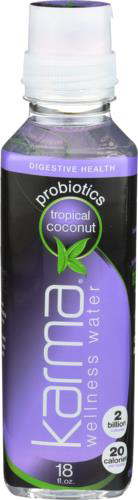 slide 1 of 1, Karma Probiotics Tropical Coconut Wellness Water, 18 fl oz