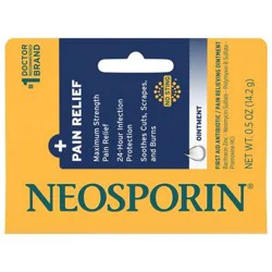Neosporin First Aid Antibiotic / Pain Relief Ointment, Maximum Strength .5 Oz