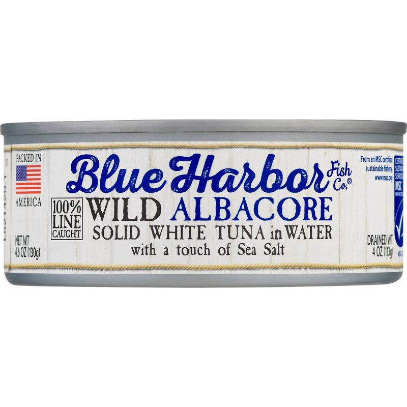 slide 1 of 1, Blue Harbor Fish Co. Solid Albacore Tuna in Water With Sea Salt, 4.6 oz