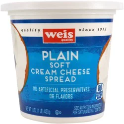 Weis Quality Plain Soft Cream Cheese Spread