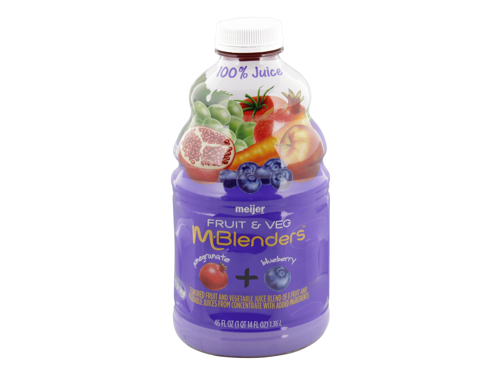 slide 1 of 1, Falls Creek Meijer M-Blenders Fruit & Vegetable Pomegranate Blueberry, 46 oz