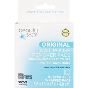 slide 1 of 1, Beauty 360 One+Other Nail Polish Remover Pads Original, 10Ct, 10 ct