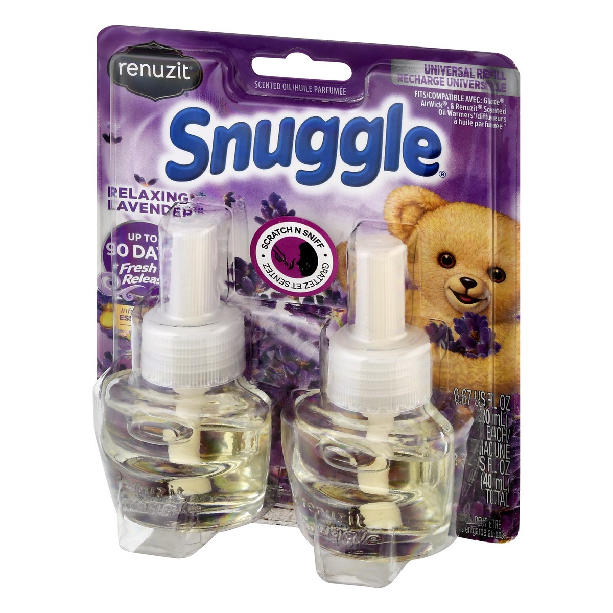 slide 11 of 11, Renuzit Snuggle Universal Refill Relaxing Lavender Scented Oil Refills 2 ea, 2 ct