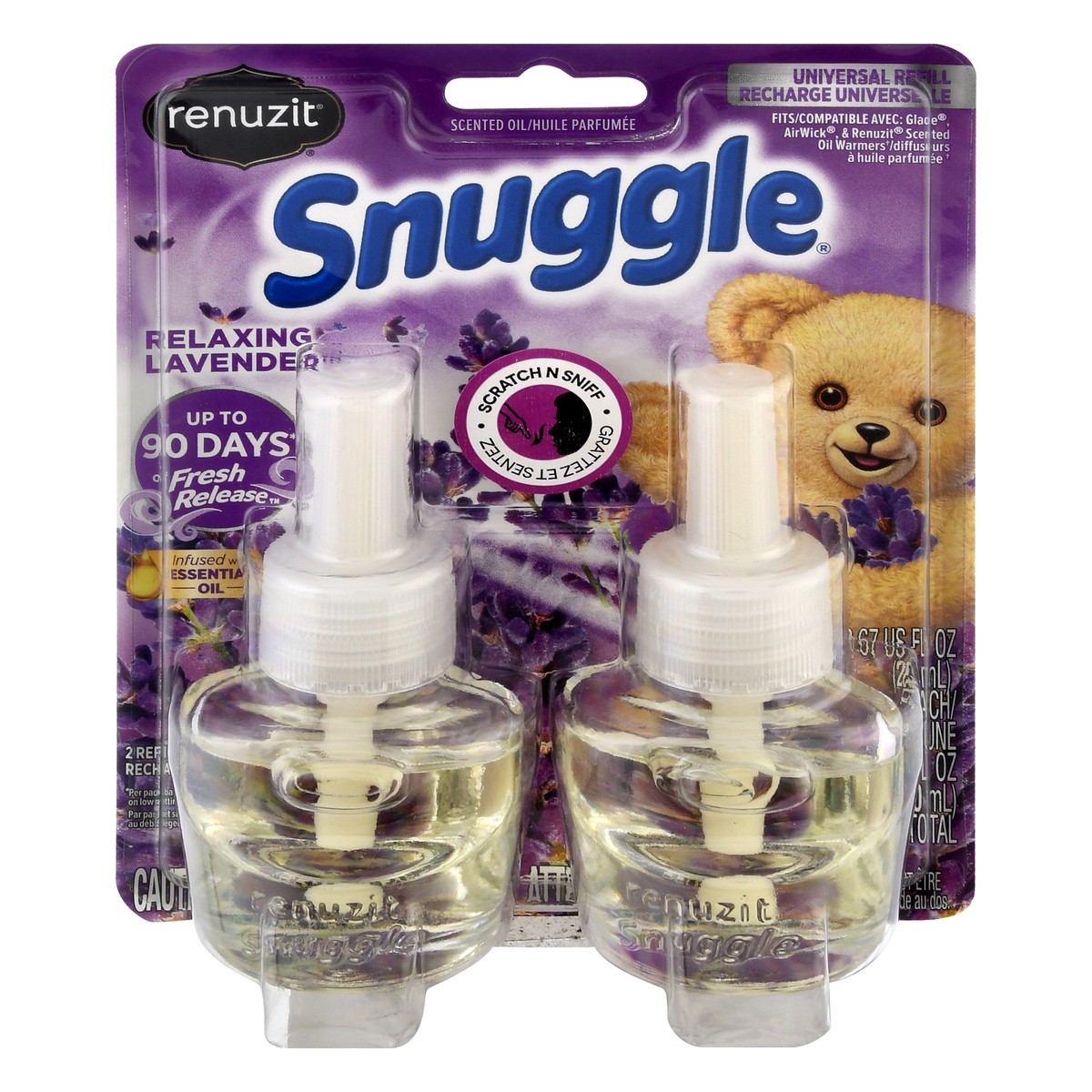 slide 9 of 11, Renuzit Snuggle Universal Refill Relaxing Lavender Scented Oil Refills 2 ea, 2 ct