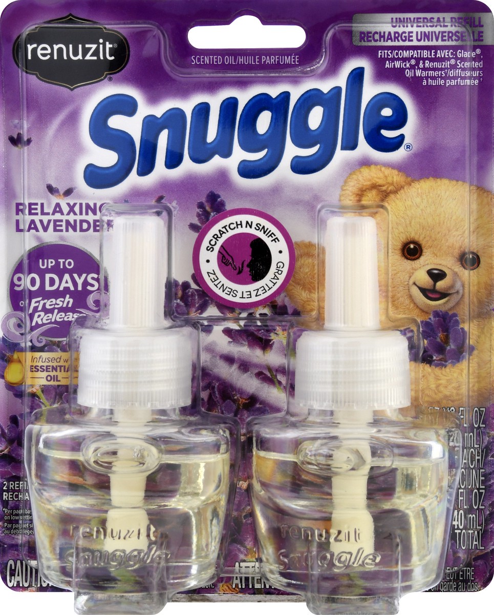 slide 1 of 11, Renuzit Snuggle Universal Refill Relaxing Lavender Scented Oil Refills 2 ea, 2 ct