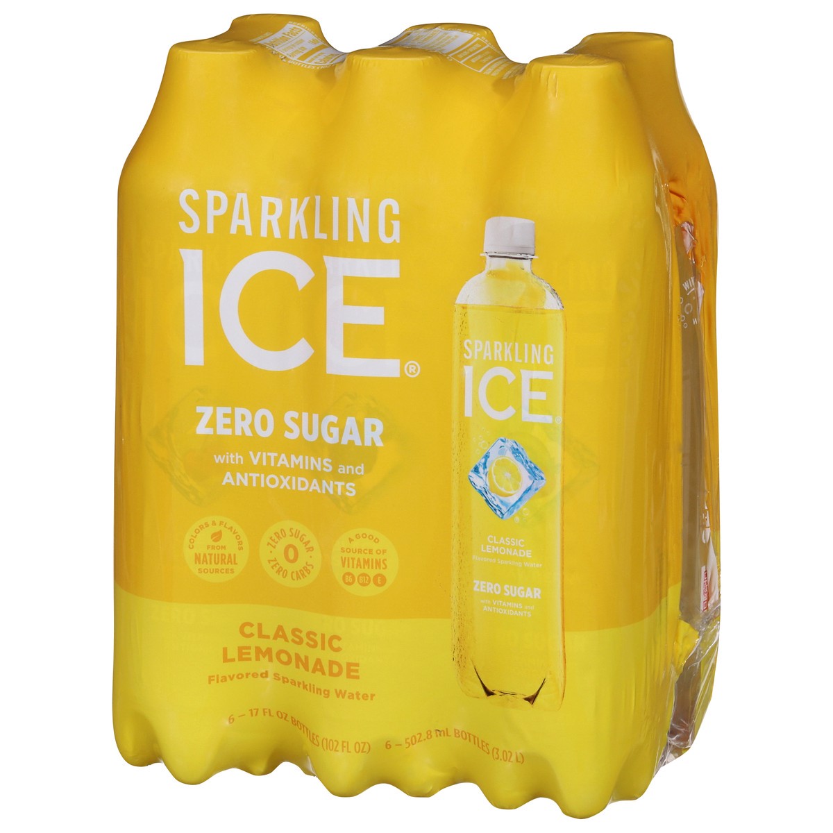 slide 12 of 14, Sparkling ICE 6 Pack Zero Sugar Classic Lemonade, 6 ct