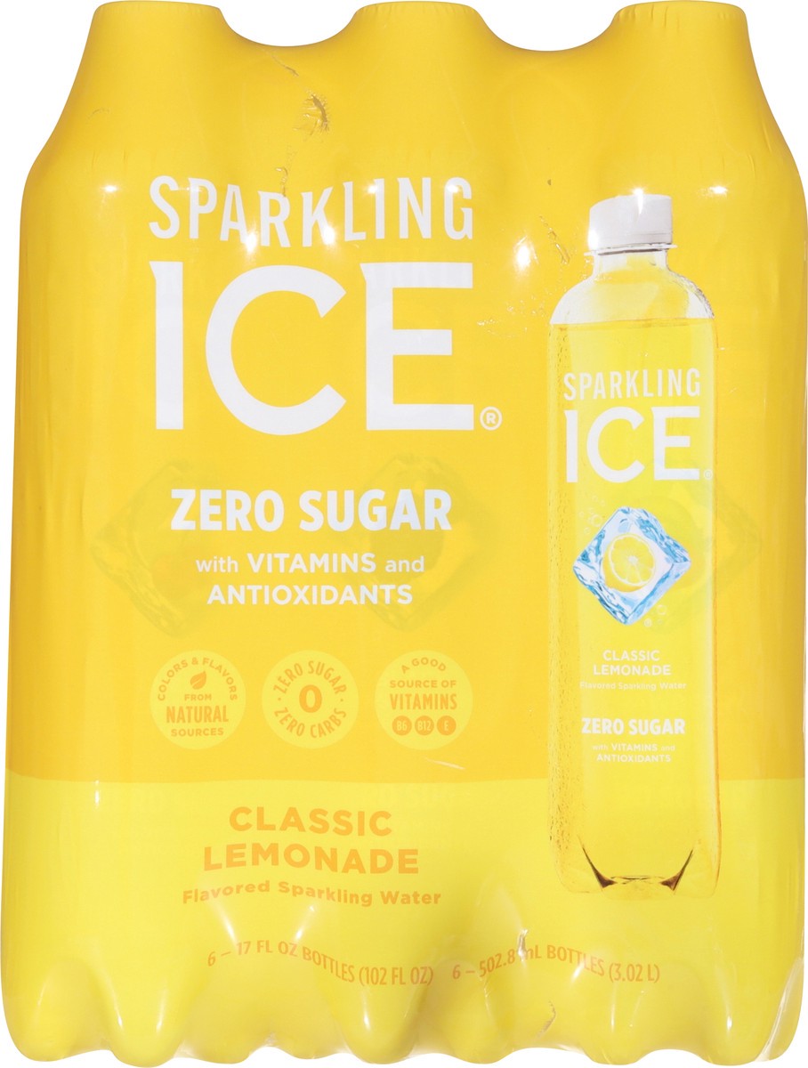 slide 10 of 14, Sparkling ICE 6 Pack Zero Sugar Classic Lemonade, 6 ct