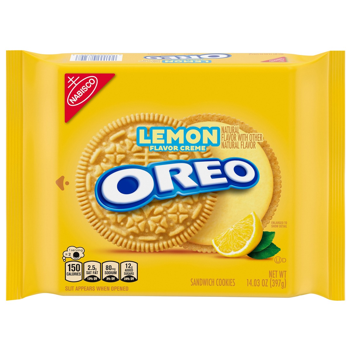 slide 14 of 14, Oreo Lemon Sandwich Cookies - 14.3 oz, 14.3 oz