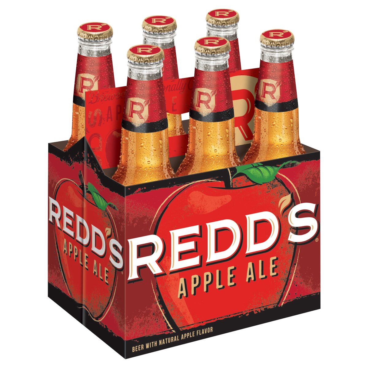 slide 3 of 3, REDD'S HARD APPLE Flavored Malt Beverage Beer, 6 ct; 12 oz