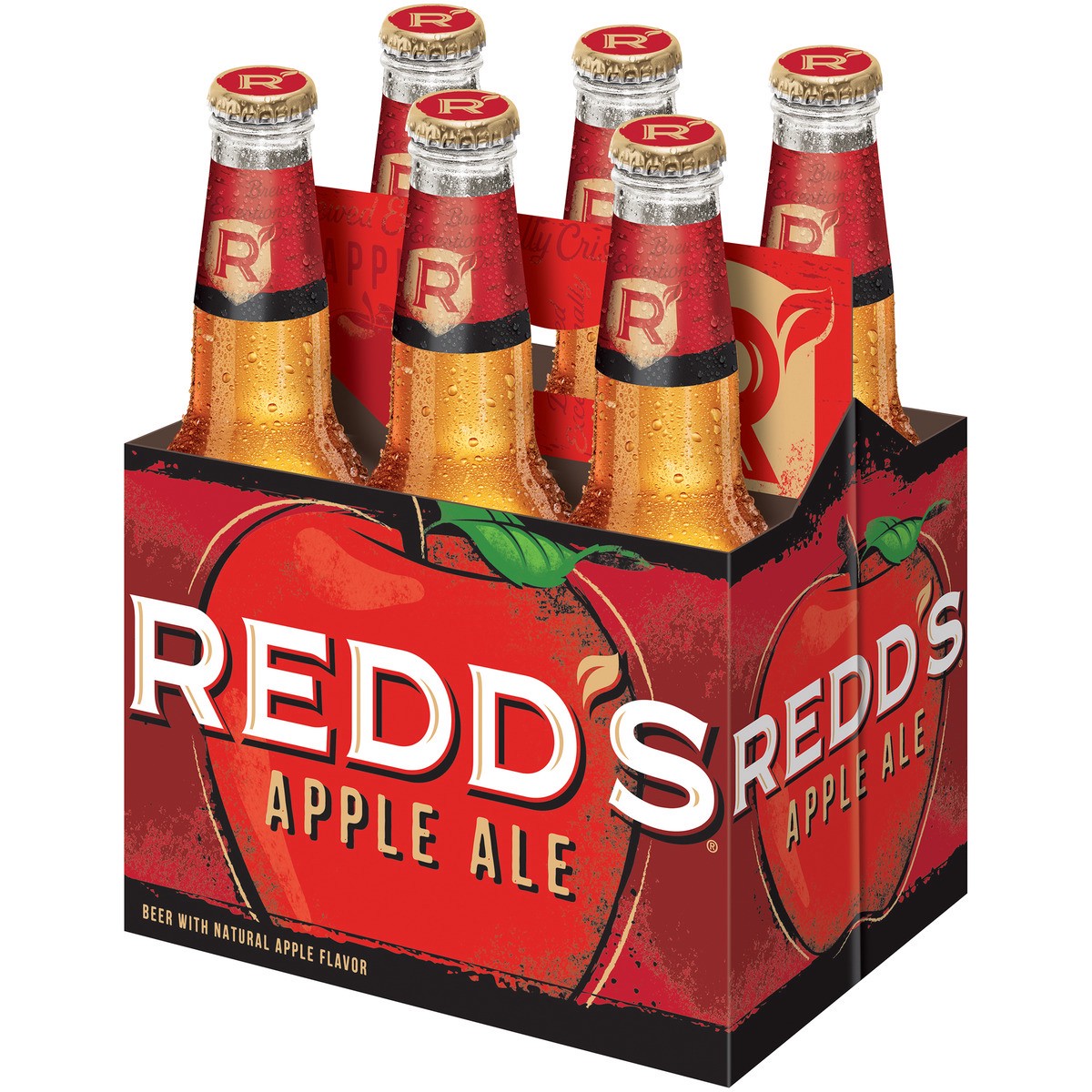 slide 2 of 3, REDD'S HARD APPLE Flavored Malt Beverage Beer, 6 ct; 12 oz