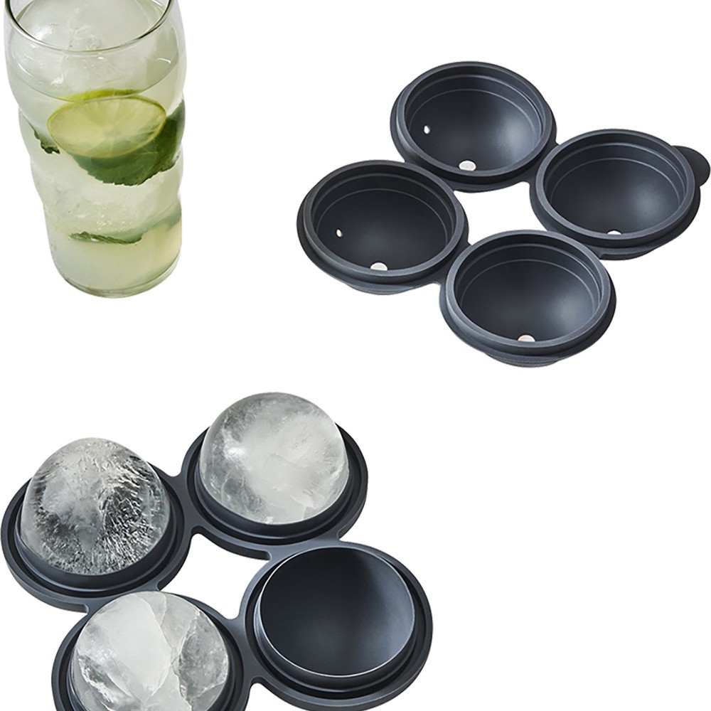 slide 1 of 1, W & P (Peak) W & P Sphere Ice Tray - Charcoal, 1 ct
