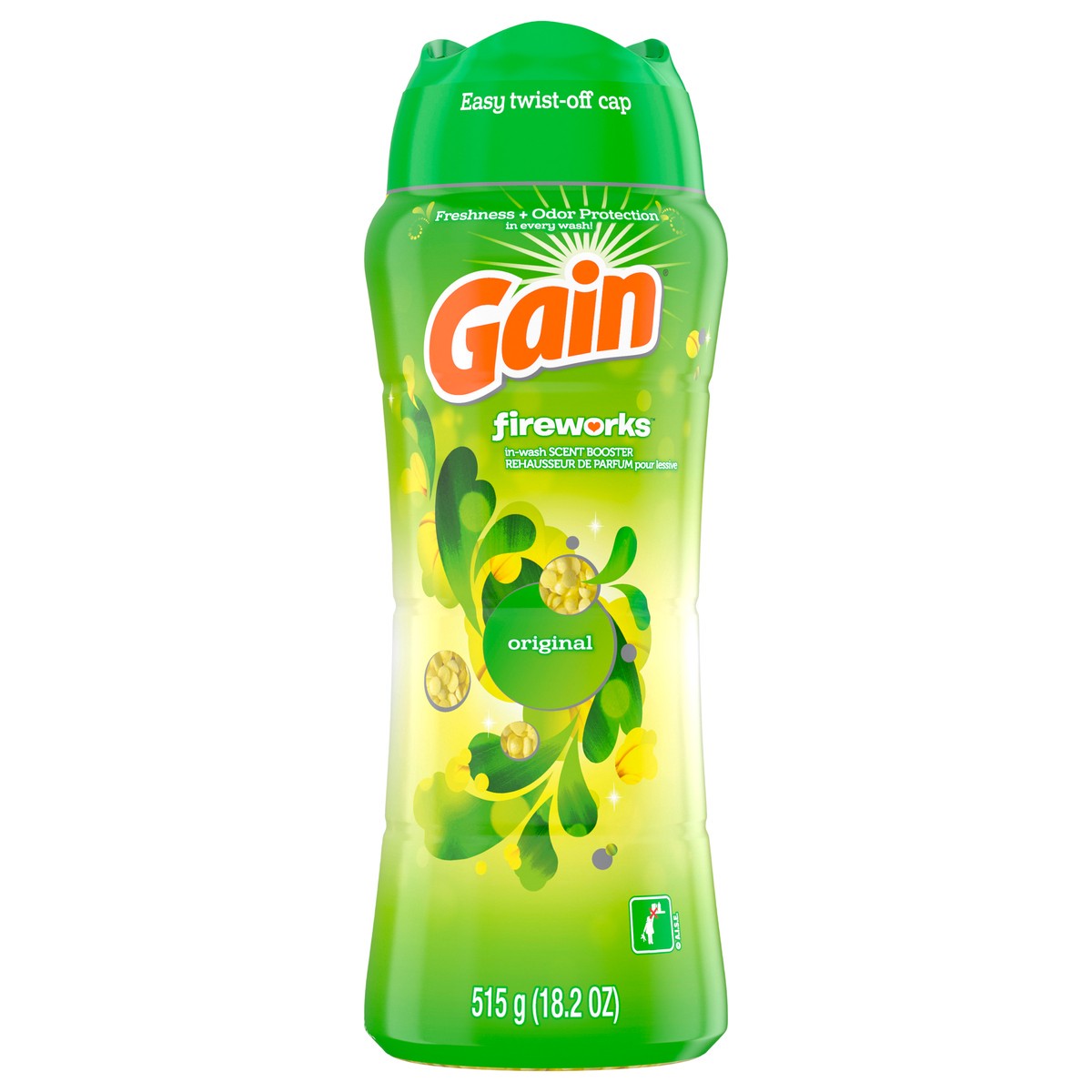 slide 6 of 7, Gain In-Wash Laundry Scent Booster, Original Scent, 18.2 OZ, Fresh Extender + Odor Protection, 1.1 lb