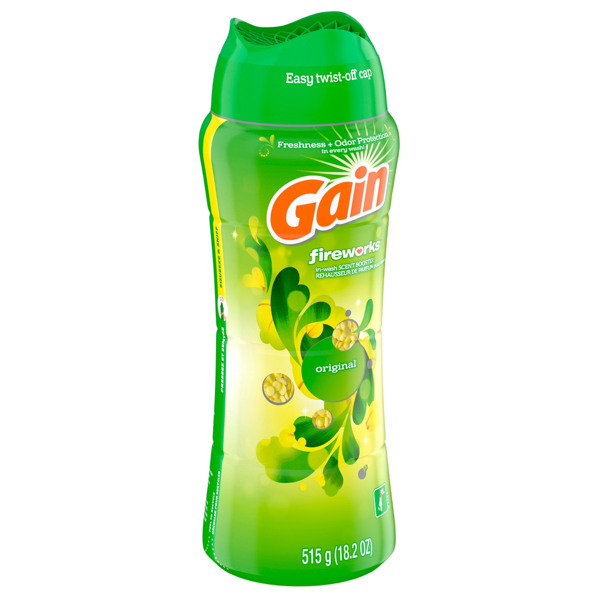 slide 5 of 7, Gain In-Wash Laundry Scent Booster, Original Scent, 18.2 OZ, Fresh Extender + Odor Protection, 1.1 lb