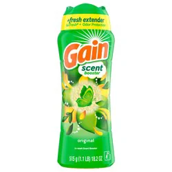 Gain In-Wash Laundry Scent Booster, Original Scent, 18.2 OZ, Fresh Extender + Odor Protection