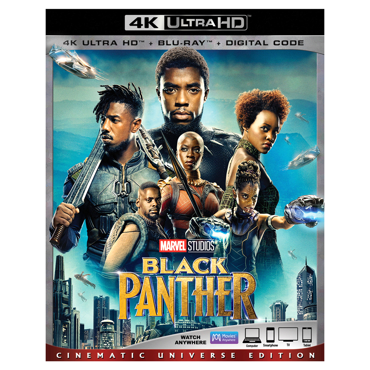 slide 1 of 1, The Black Panther (4K/UHD + Blu-ray + Digital), 1 ct