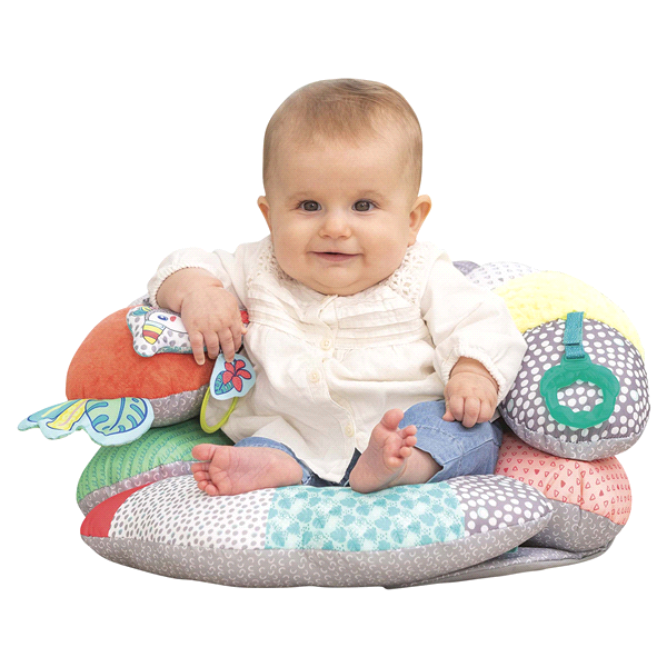 slide 1 of 1, Infantino 2-in-1 Tummy Time and Seated Support - Green/Blue, 1 ct