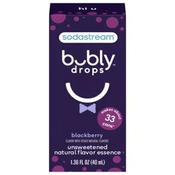 Sodastream Bubly Drops Unsweetened Natural Flavor Essence Blackberry 1.36 Fl Oz