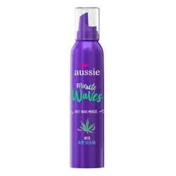 Aussie Miracle Waves Soft Wave Mousse with Hemp Seed Oil Paraben and Sulfate Free