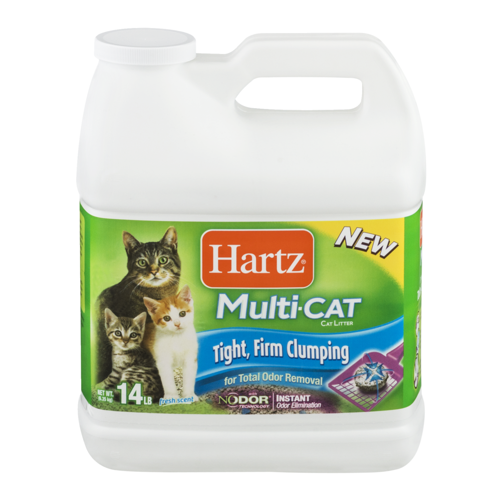 slide 1 of 1, Hartz Multicat Litter, 14 lb