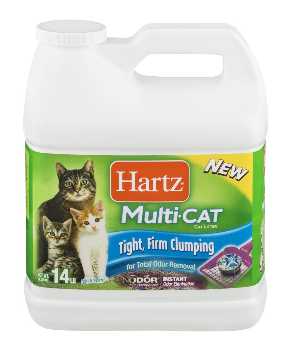 slide 1 of 1, Hartz Multicat Litter, 14 lb