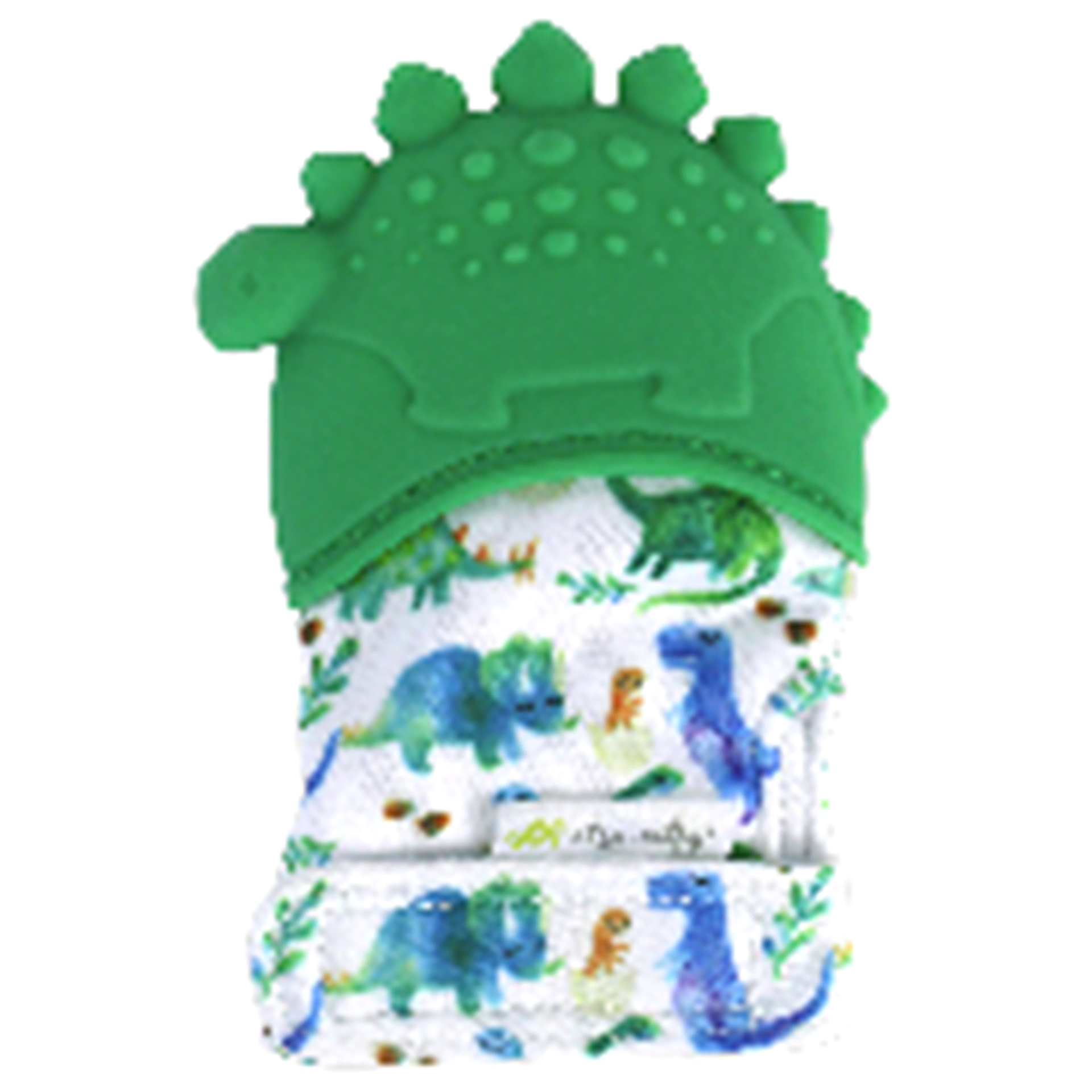 slide 1 of 1, Itzy Ritzy Itzy Mitt Teething Mitt Dinosaur, 1 ct