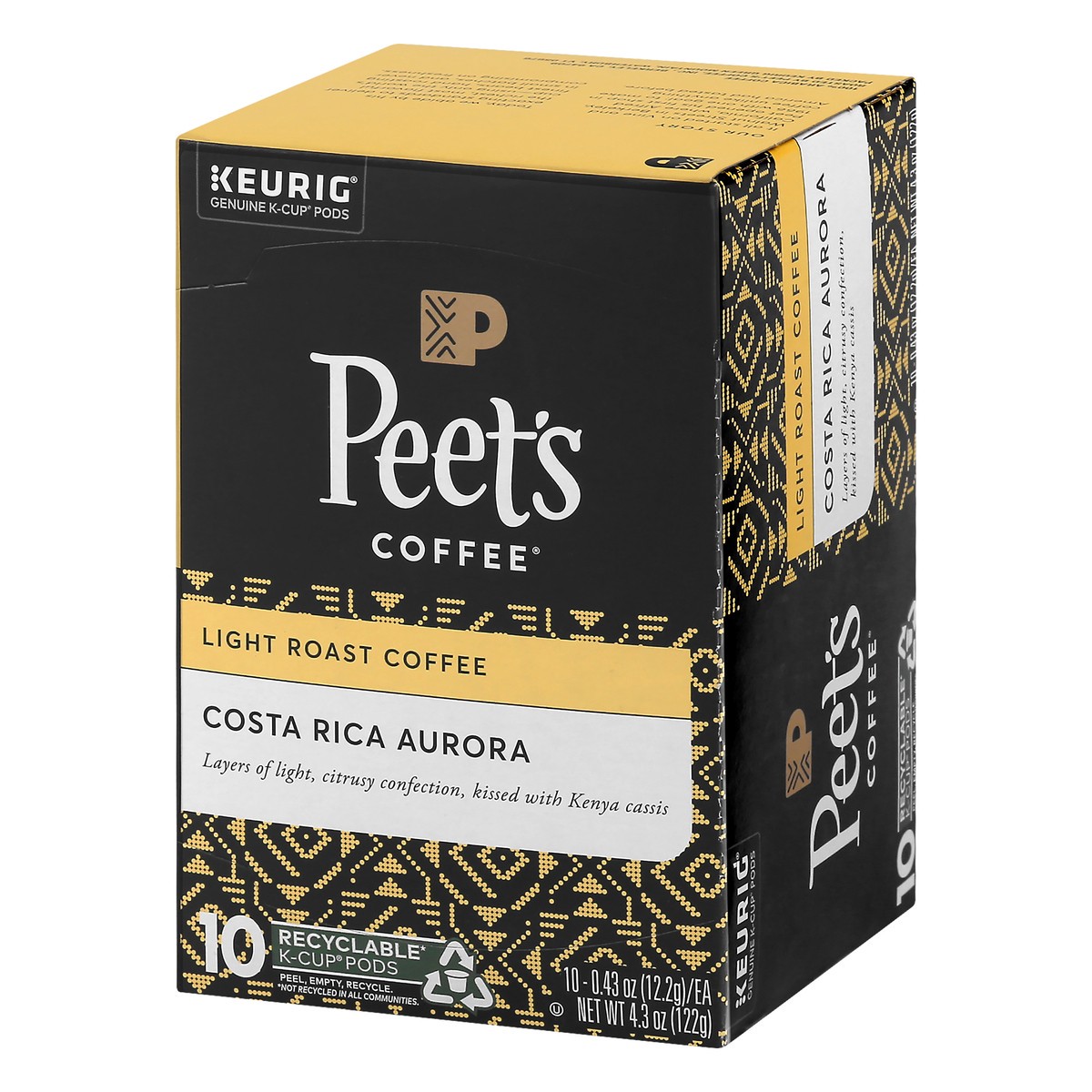 slide 6 of 8, Peet's Coffee Costa Rica Aurora Light Roast Coffee K-Cup Pods 10 ct Box, 10 ct