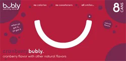 bubly Sparkling Water Cranberry - 8 ct