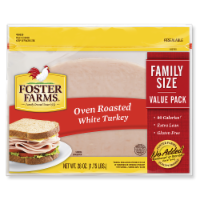 slide 1 of 1, Foster Farms Oven Roasted White Turkey, 28 oz