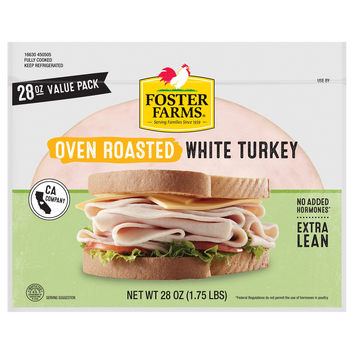 slide 1 of 7, Foster Farms Oven Roasted White Turkey, 28 oz