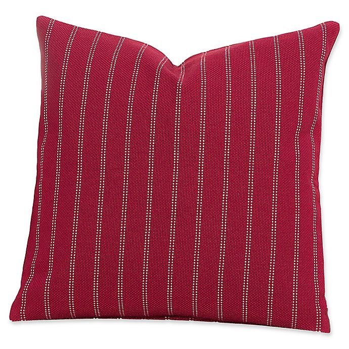 slide 1 of 2, SIScovers Striped Burlap Square Throw Pillow - Red/Beige, 26 in