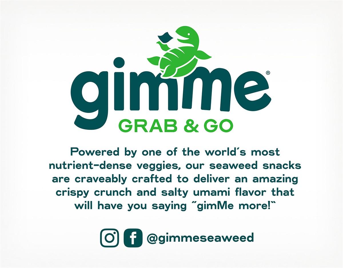 slide 4 of 12, gimMe Organic Roasted Teriyaki Seaweed Snacks Value Pack 5 - 0.14 oz Packs, 5 ct
