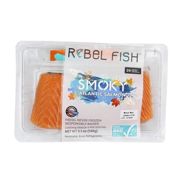 slide 1 of 1, Rebel Fish Smoky Atlantic Salmon, 5.1 oz