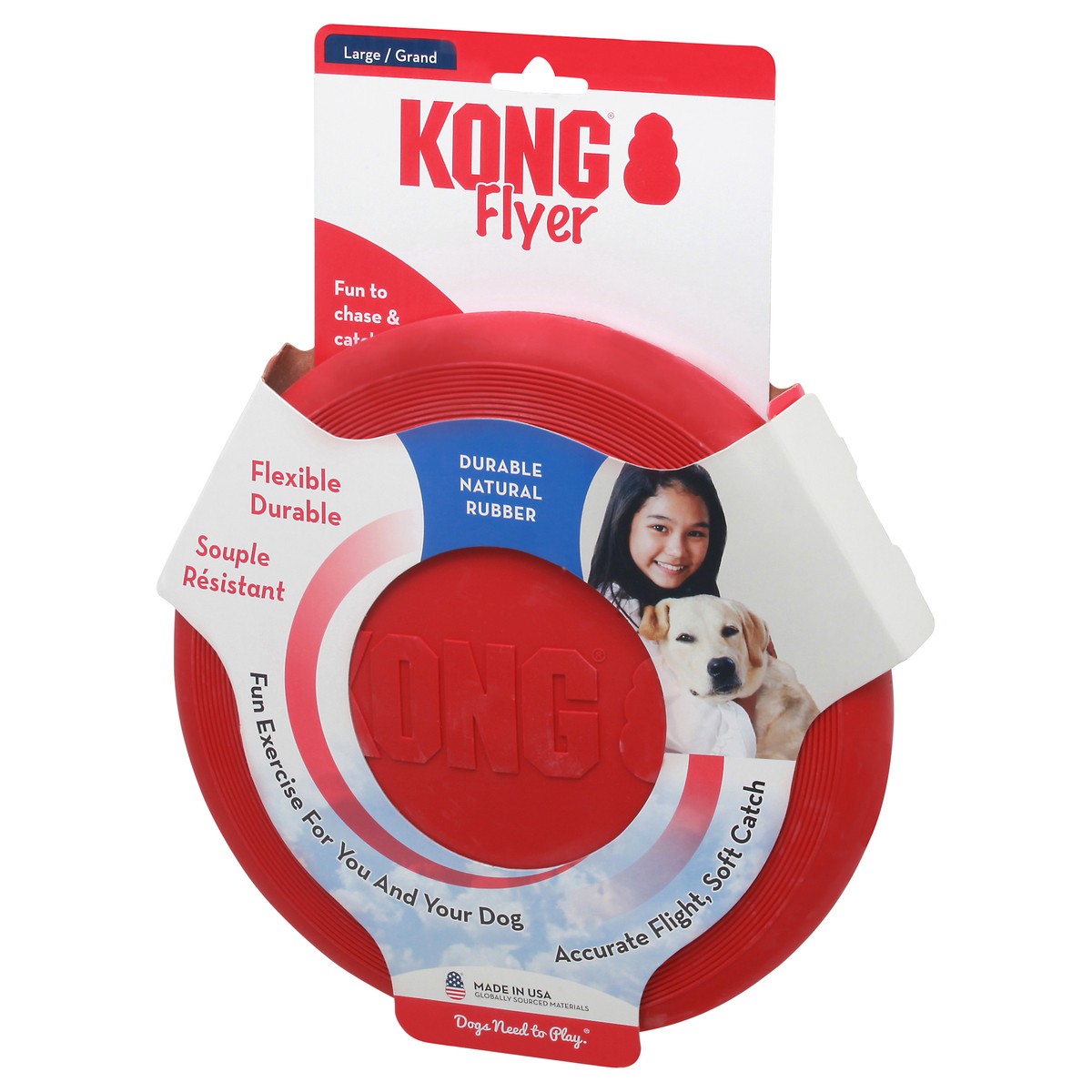 slide 2 of 9, Kong Dog Toy Flyer Lg, 1 ct