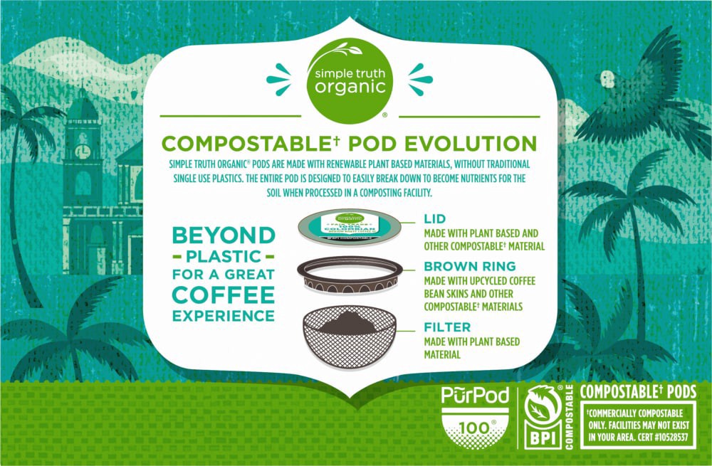 slide 3 of 5, Simple Truth Organic Colombian Medium Roast K-Cup Coffee Pods - 12 ct, 12 ct