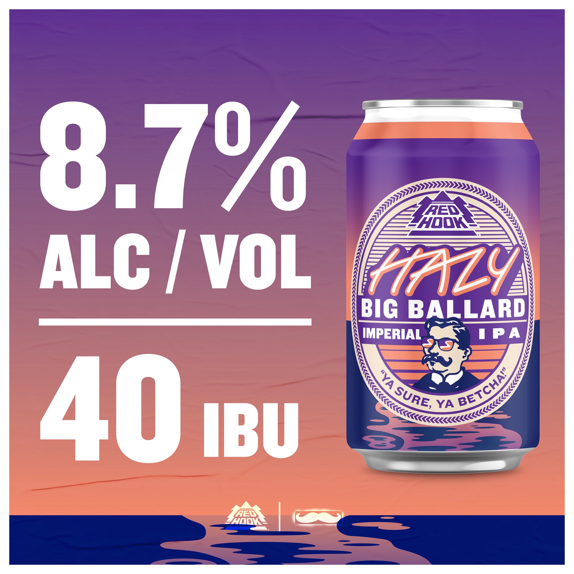 slide 2 of 3, Redhook Brewery Redhook Hazy Big Ballard Imperial IPA, 16oz. 4 Pack Cans, 4 ct; 16 fl oz