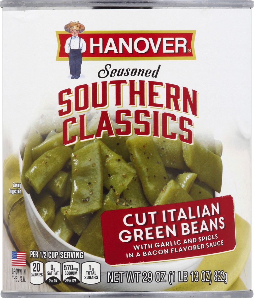 slide 2 of 2, Hanover Southern Classics Seasoned Cut Italian Green Beans 29 oz, 29 oz