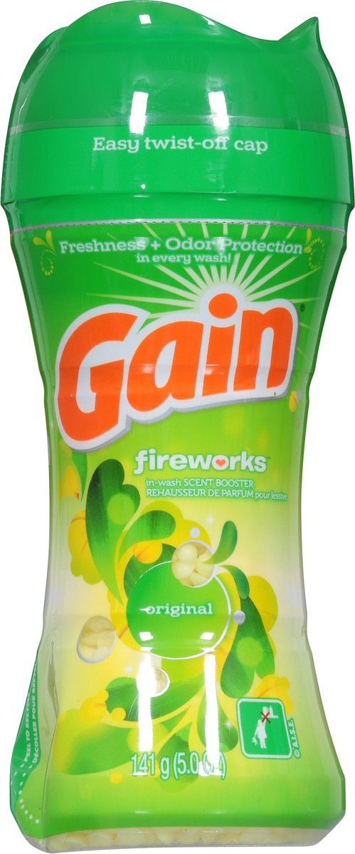 slide 10 of 13, Gain In-Wash Laundry Scent Booster, Original Scent, 5.0 OZ, Fresh Extender + Odor Protection, 5.5 oz