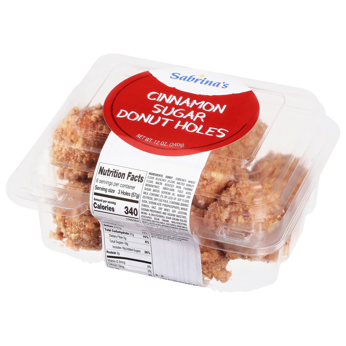 slide 2 of 14, Sabrina's Donut Holes Cinn Sugar Tub, 12 oz
