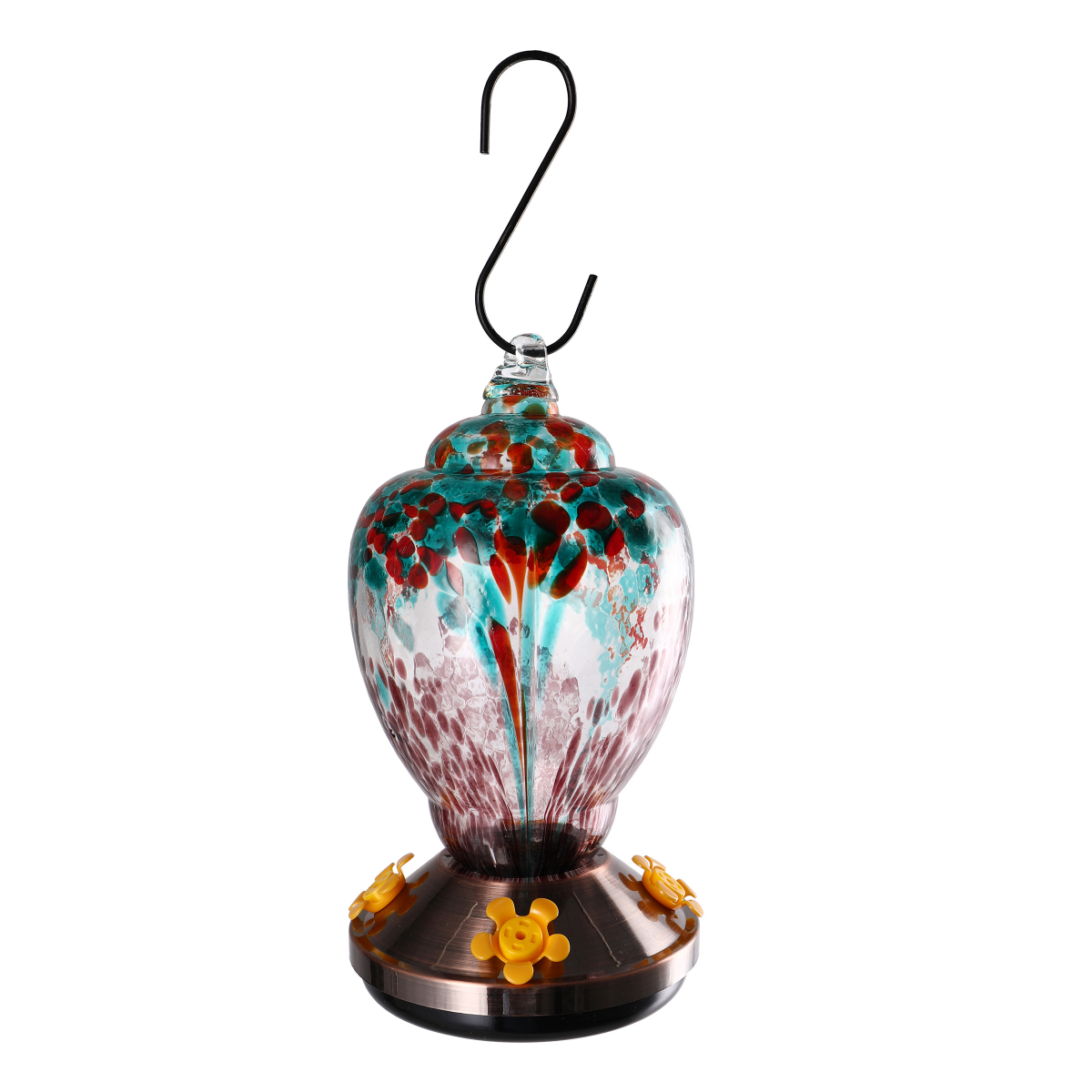 slide 1 of 5, ROOM & RETREAT Room And Retreat Bronze Base Hummingbird Feeder, 8.66 in