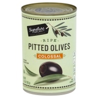 slide 1 of 1, Signature Kitchens Olives Pitted Ripe Colossal, 