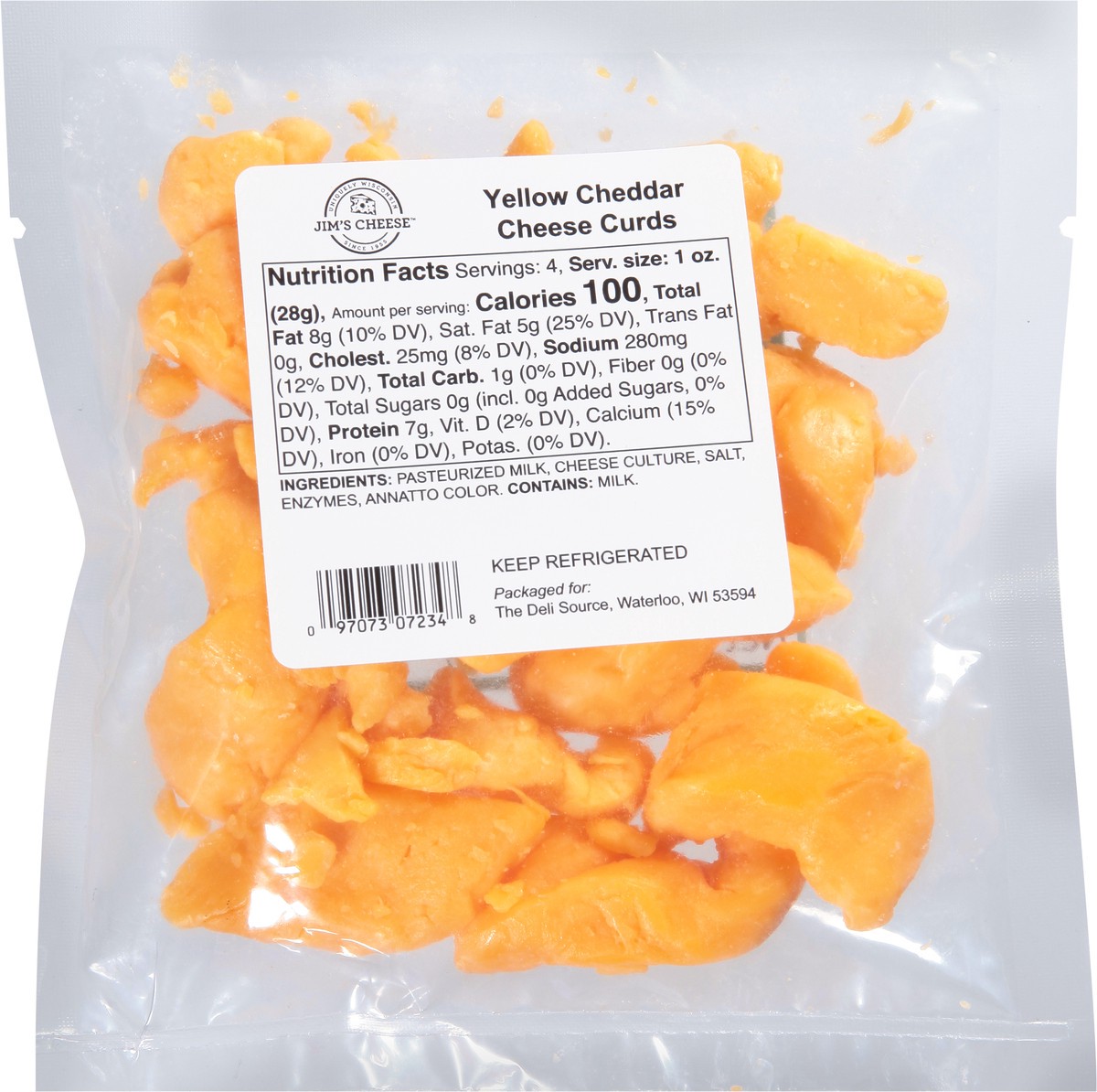 slide 9 of 9, Jim's Cheese Yellow Cheddar Cheese Curds 4 oz, 4 oz
