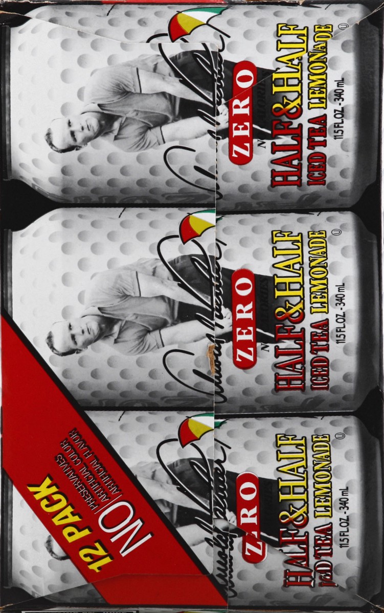 slide 6 of 7, AriZona Arnold Palmer Zero Half & Half Iced Tea Lemonade - 12 ct; 11.5 fl oz, 12 ct; 11.5 fl oz