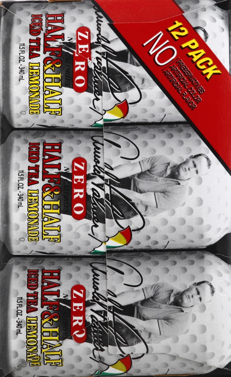 slide 4 of 7, AriZona Arnold Palmer Zero Half & Half Iced Tea Lemonade - 12 ct; 11.5 fl oz, 12 ct; 11.5 fl oz