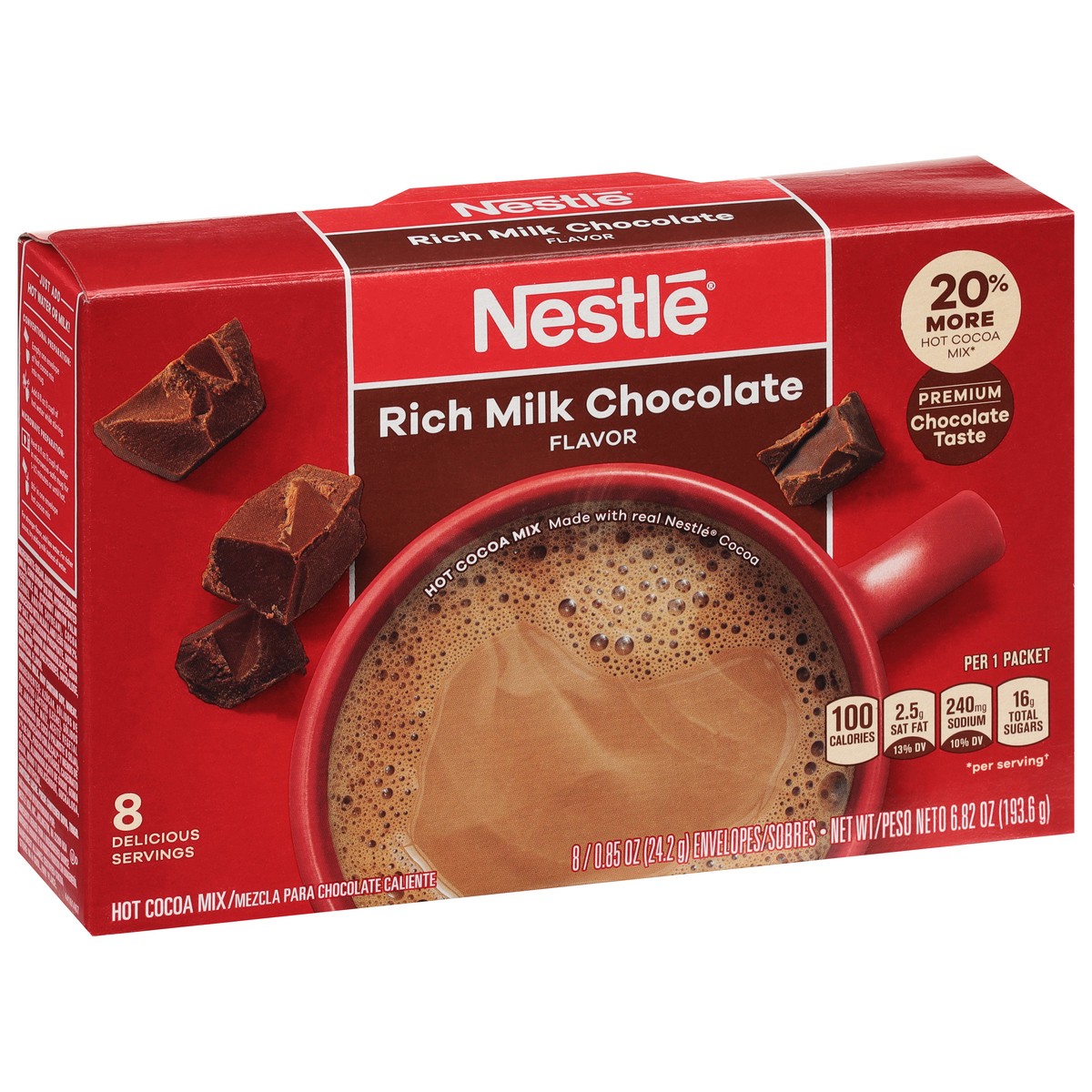 slide 2 of 9, Nestle Hot Cocoa Rich Milk Chocolate Flavored Mix Powder- 6.83 oz, 6.83 oz