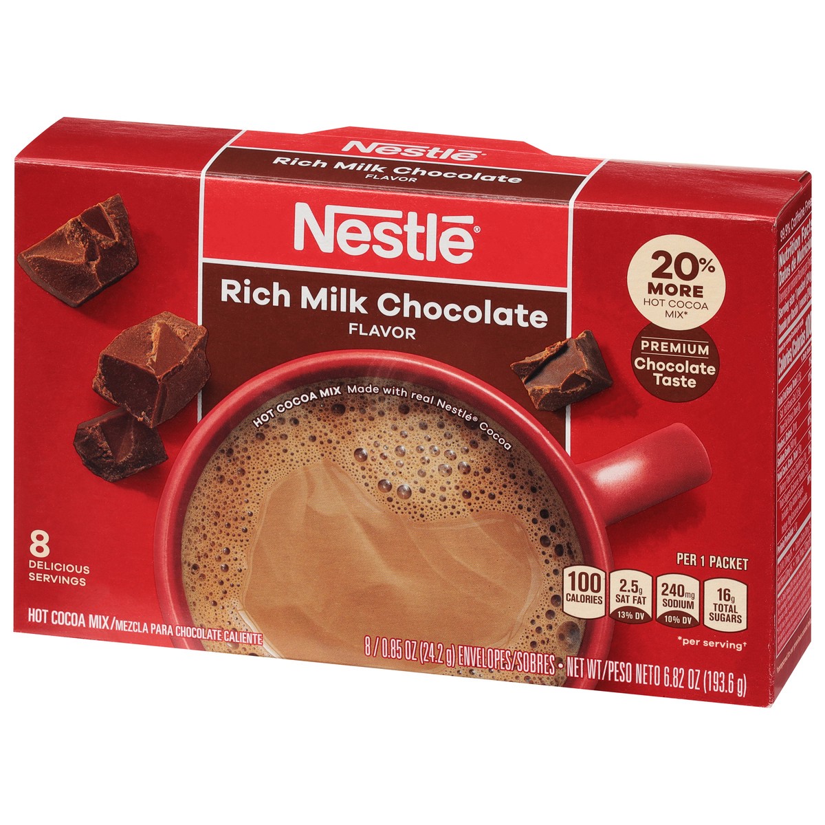 slide 7 of 9, Nestle Hot Cocoa Rich Milk Chocolate Flavored Mix Powder- 6.83 oz, 6.83 oz