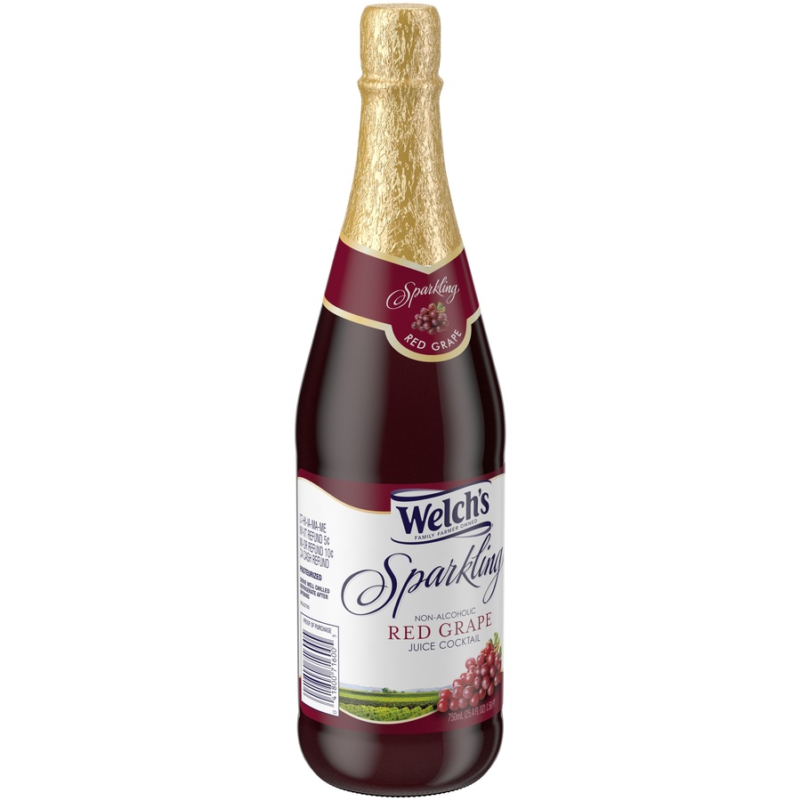 slide 2 of 6, Welch's Sparkling Red Grape Juice Glass Bottles, 25.4 fl oz