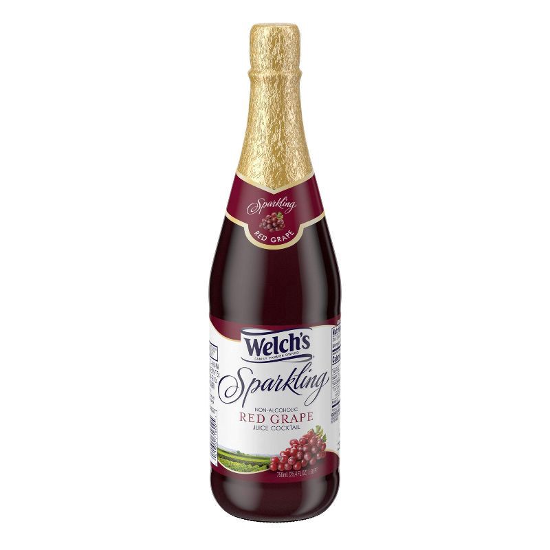 slide 1 of 5, Welch's Sparkling Red Grape Juice - 25.4 fl oz Glass Bottles, 25.4 fl oz
