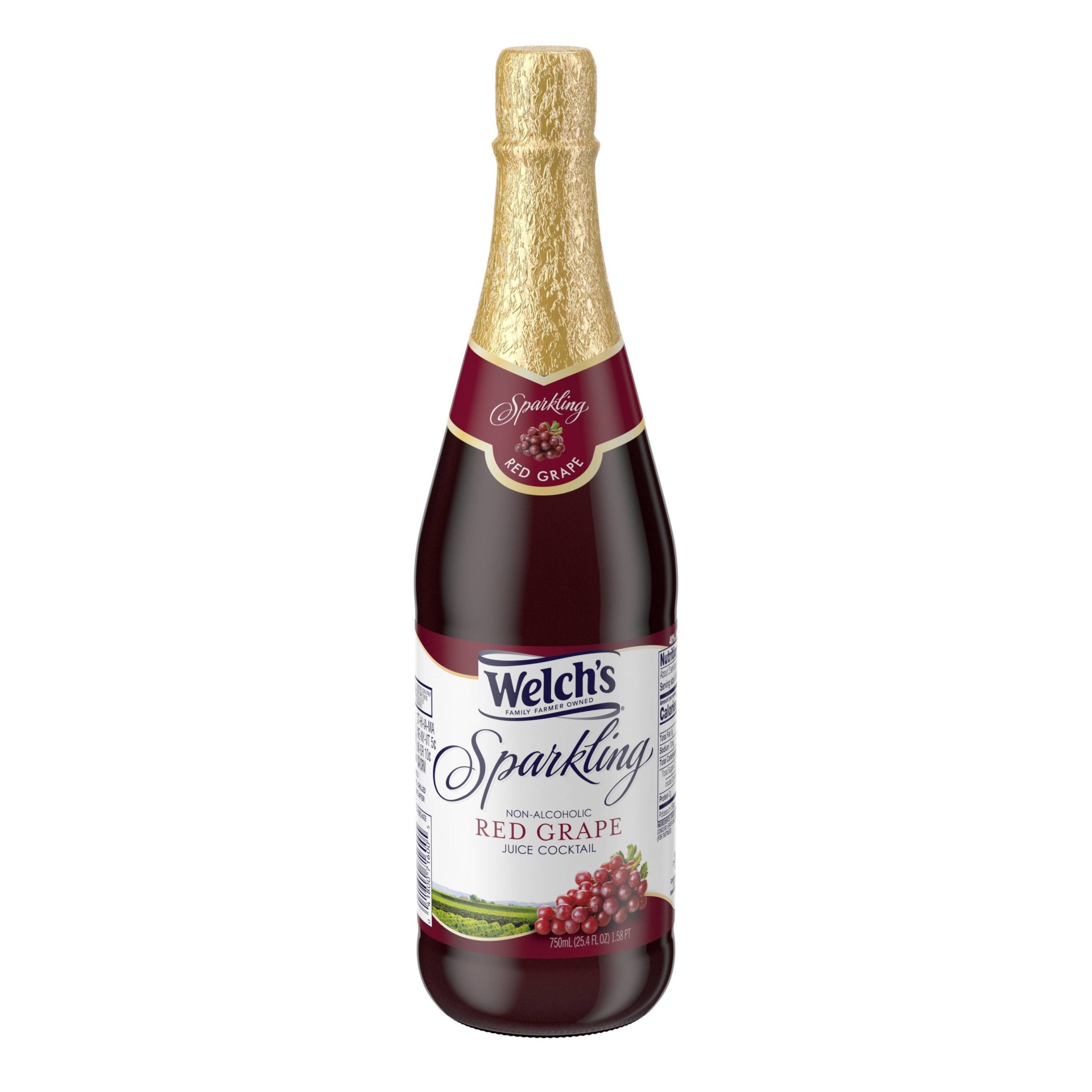 slide 1 of 6, Welch's Sparkling Red Grape Juice Glass Bottles, 25.4 fl oz