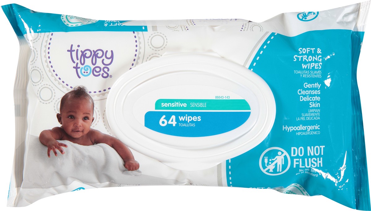 slide 3 of 10, Tippy Toes Tippy Bby Wipe Sens 3Pk, 3 ct