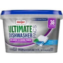 Meijer Ultimate Dishwasher Pacs, Fresh Scent
